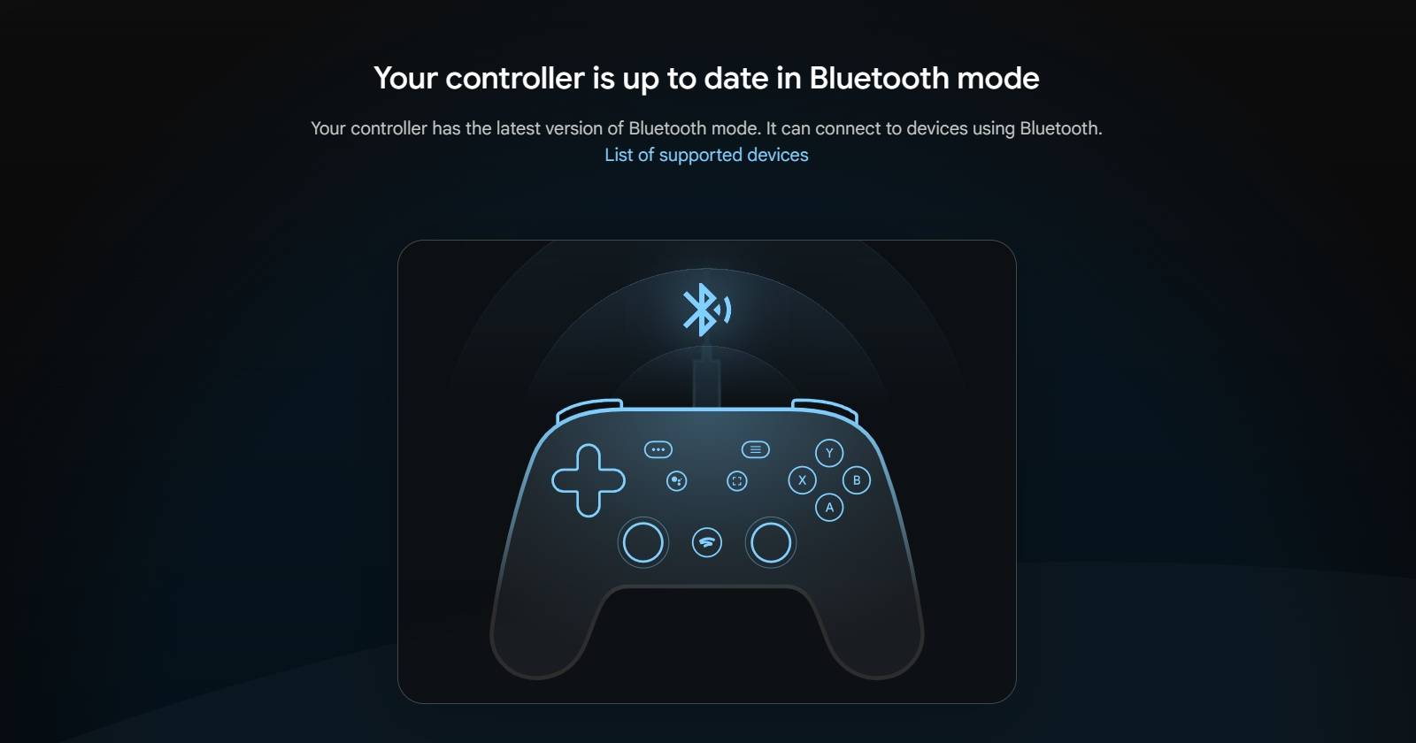 Включить Bluetooth на контроллере Google Stadia