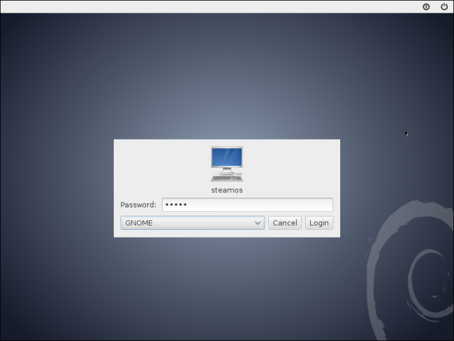 Первый вход в SteamOS