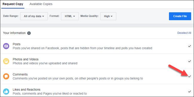 Отметьте нужные категории для скачивания