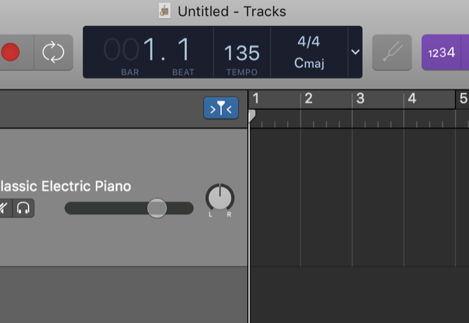 Настройка темпа, размера и такта в GarageBand