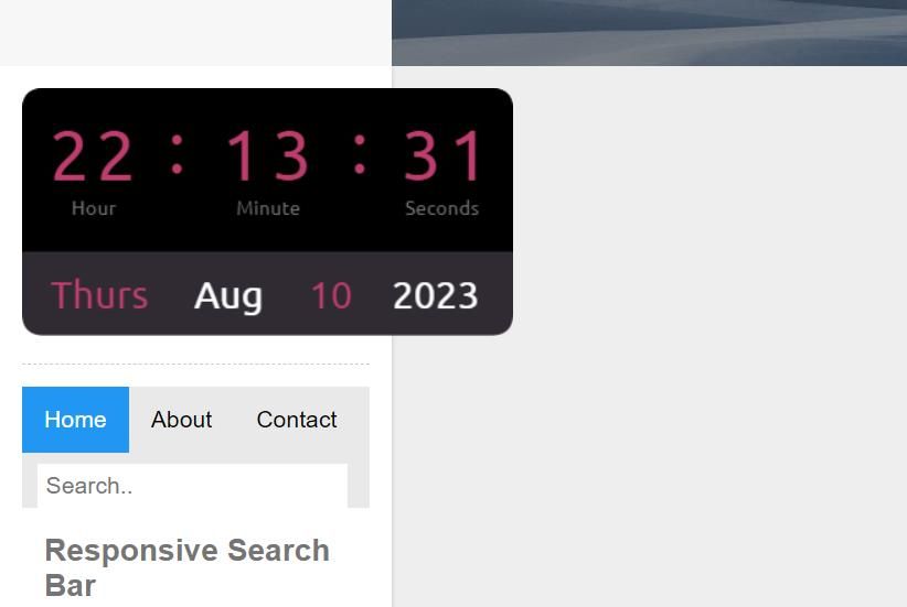 Часы в блоге, добавленные через HTML/JavaScript гаджет