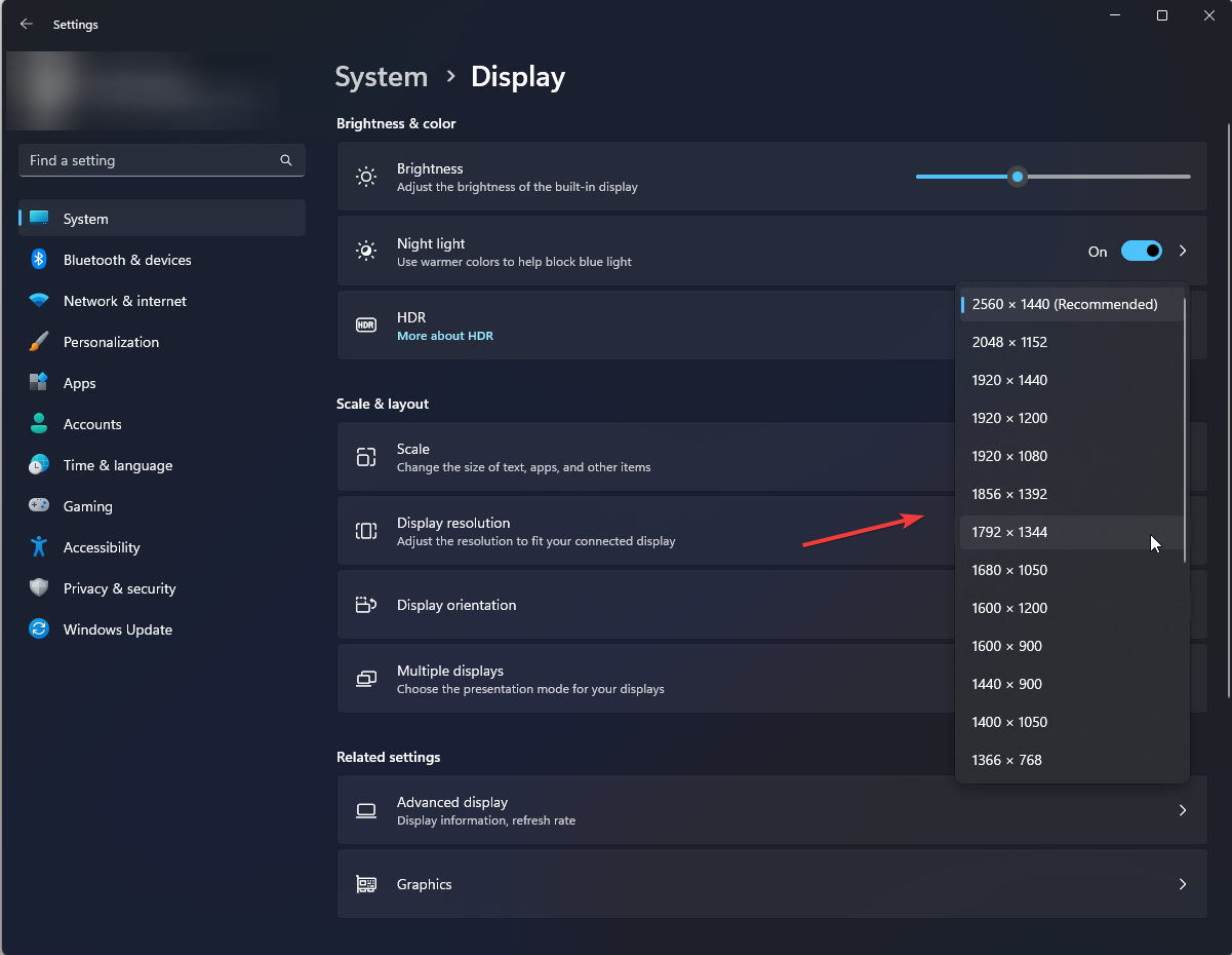 Параметры масштаба и макета — выбор разрешения экрана