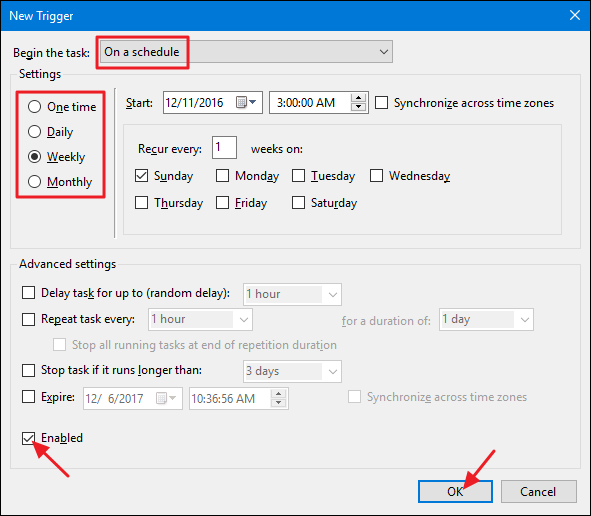 Параметры новой задачи