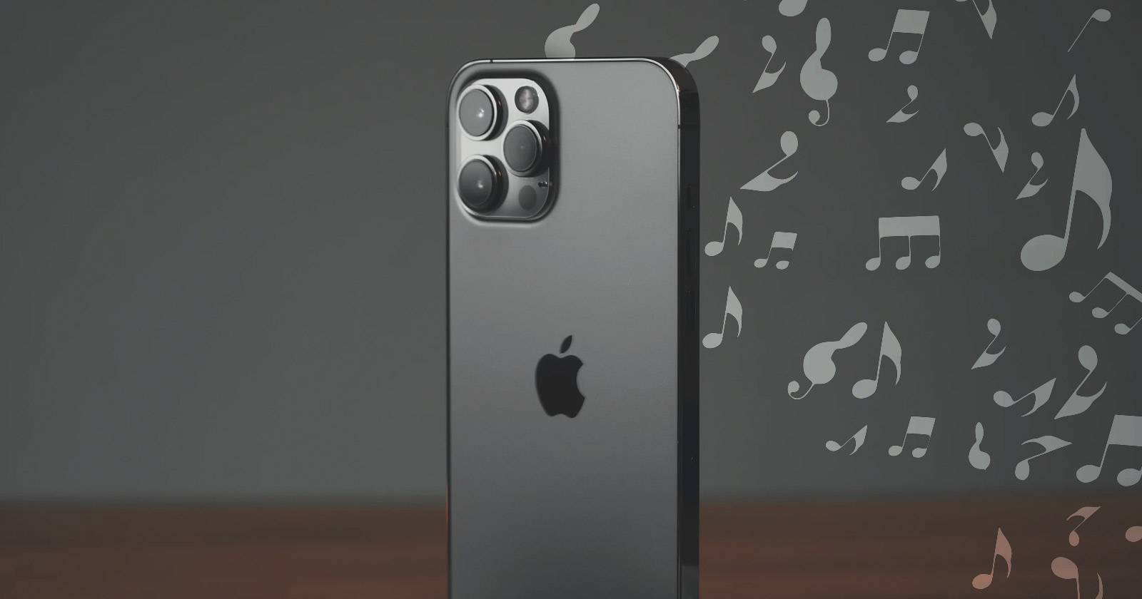 Экран iPhone с иллюстрацией отключения надоедливых звуков