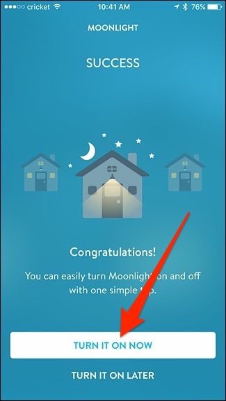 Кнопка Turn It On Now для активации Moonlight