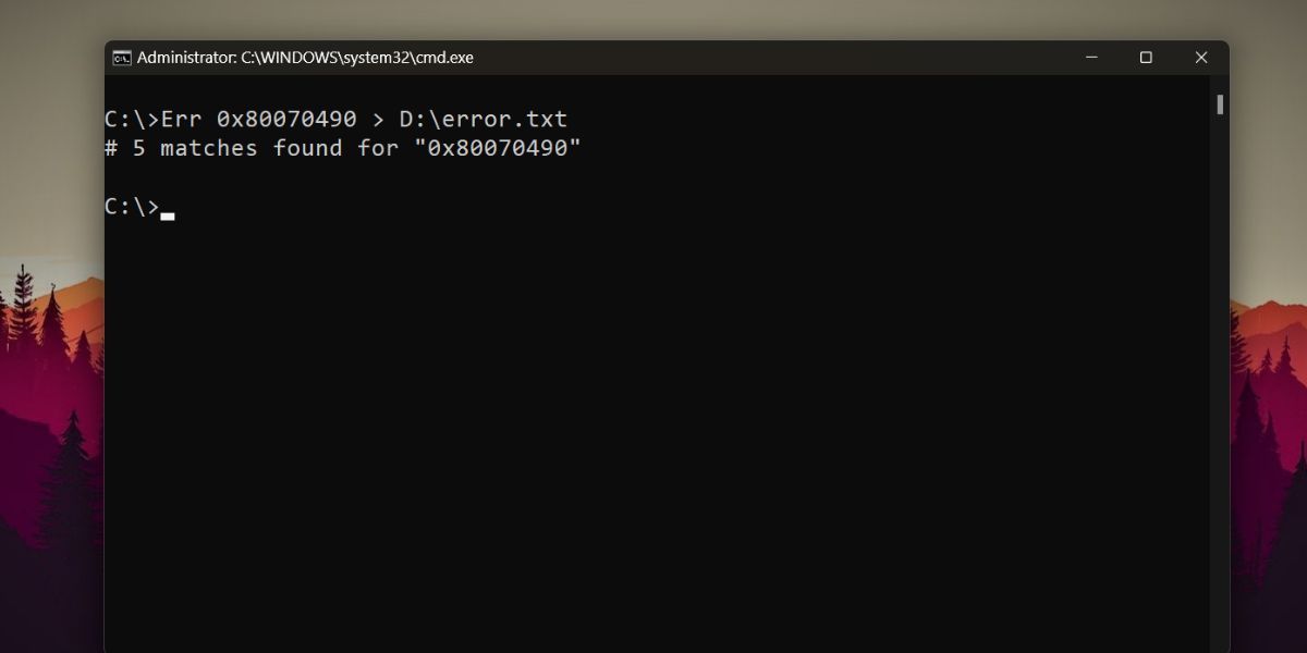 Экспорт вывода Err в текстовый файл на диске D