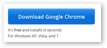 установка Google Chrome — экран установки