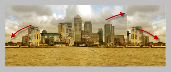 Дублирование края и сдвиг для маскировки шва