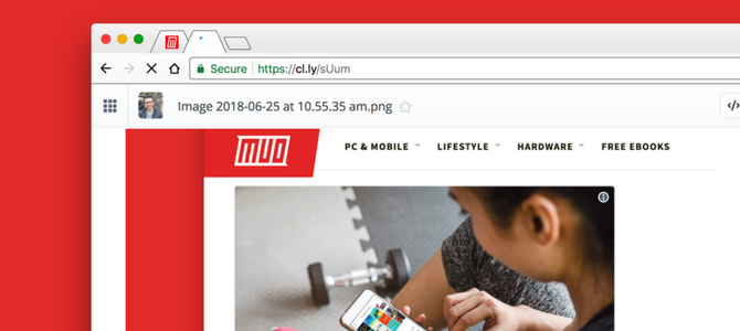 Страница общего скриншота CloudApp с ссылкой и кнопками встраивания