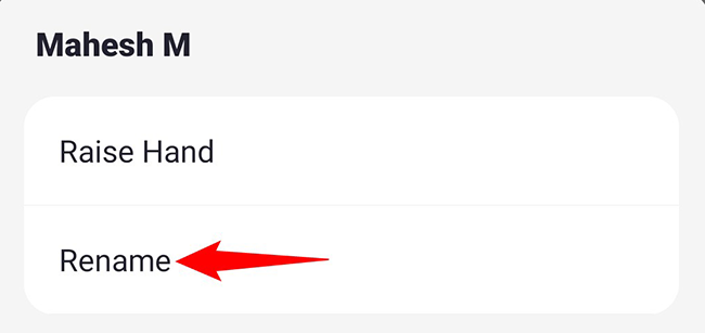 В открывшемся меню нажмите «Переименовать»