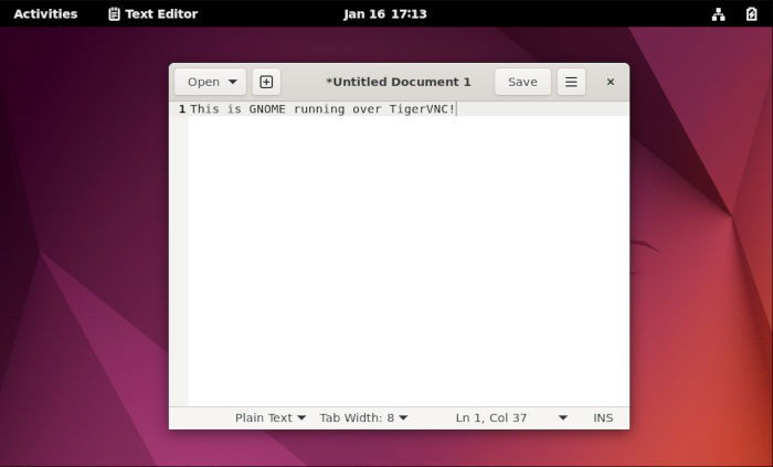 Рабочая удалённая сессия Ubuntu через VNC