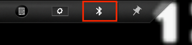 Быстрая панель iDOS 3 с выделенным значком Bluetooth.