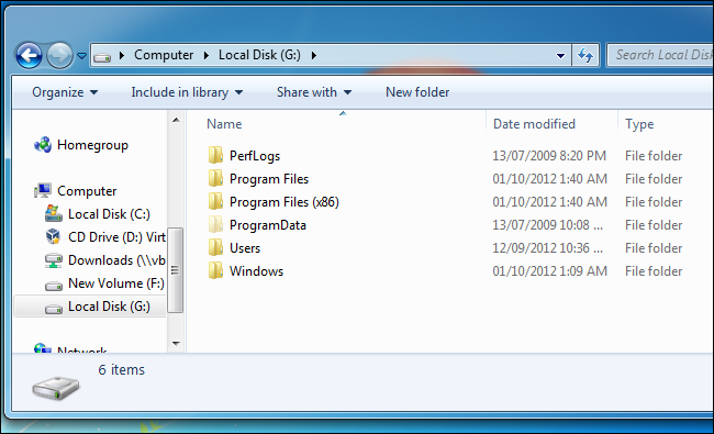 Просмотр содержимого образа и копирование файлов из папки Users