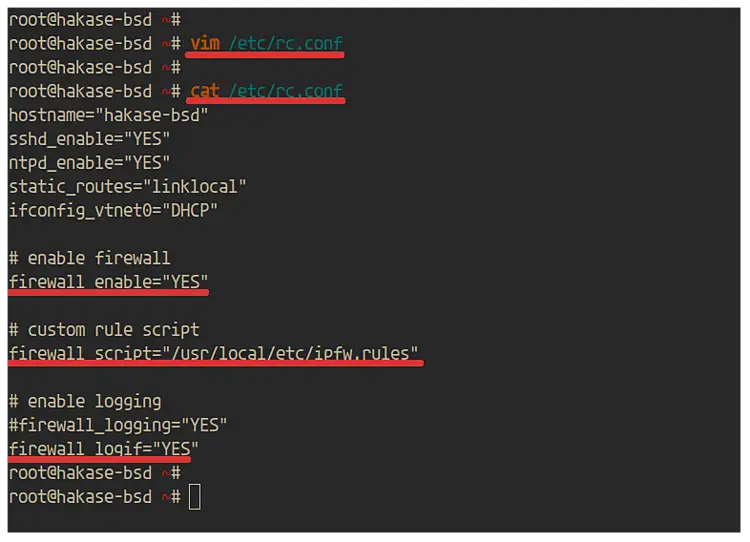 Указание пути к скрипту правил в /etc/rc.conf