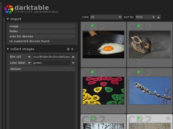 Darktable screenshot
