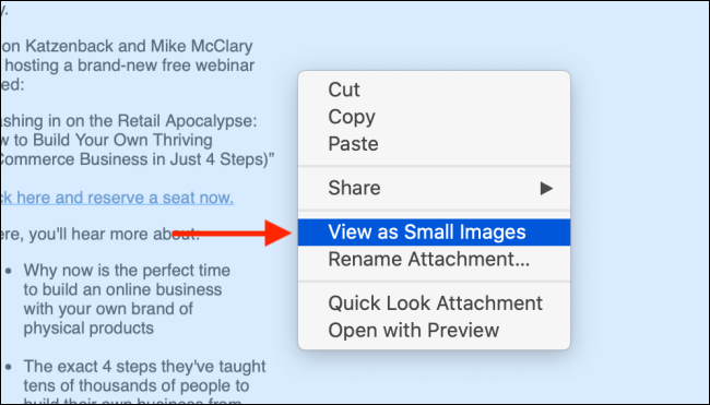 Click on View as Small Images