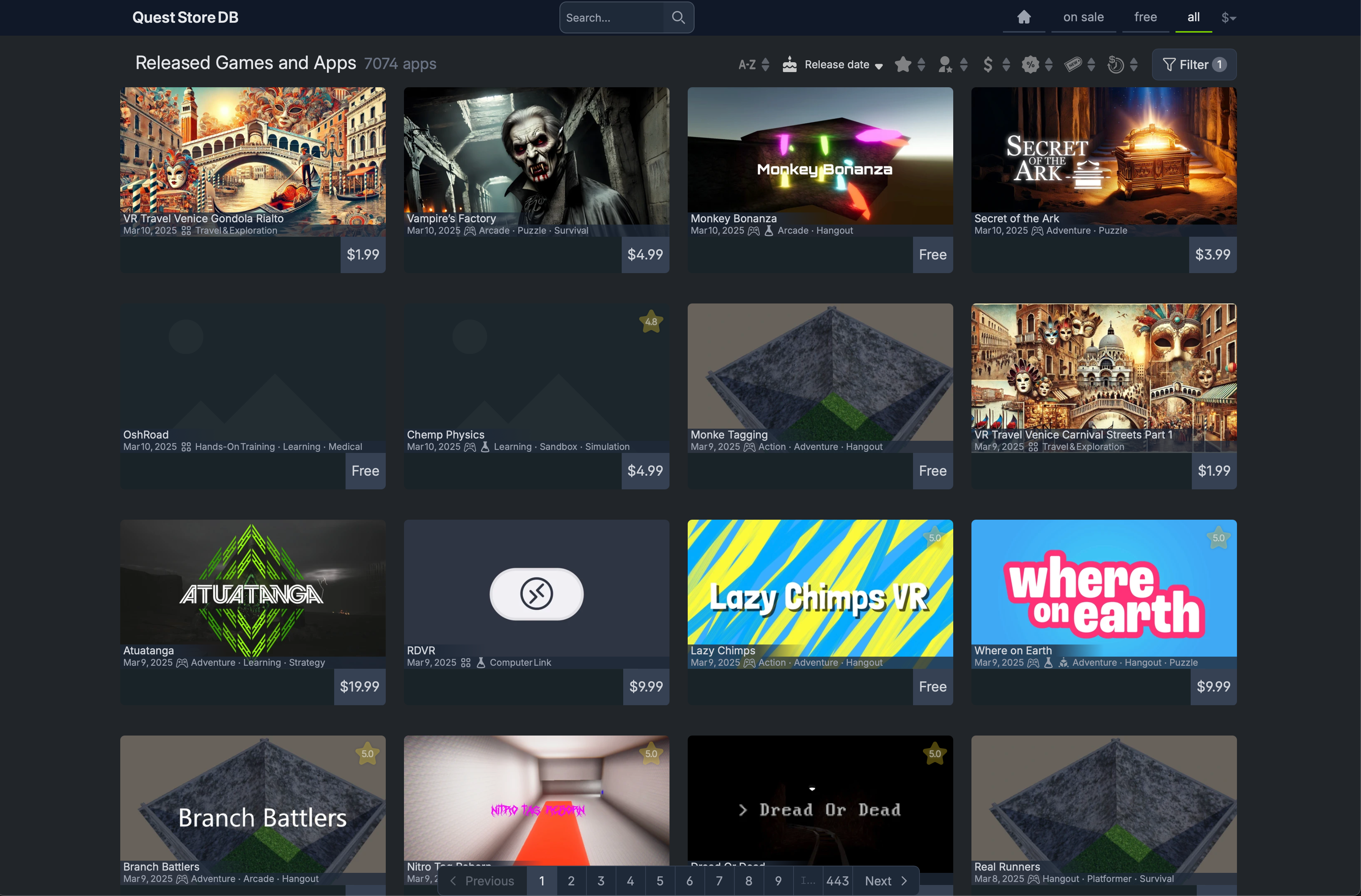 Примеры shovelware в базе Quest Store DB