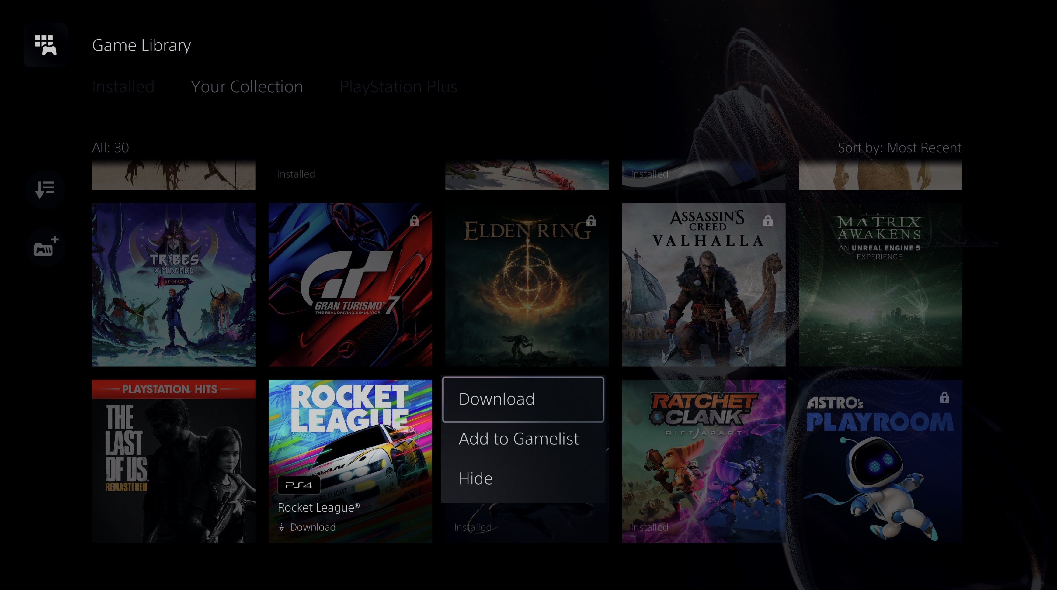 Загрузка игры на PS5