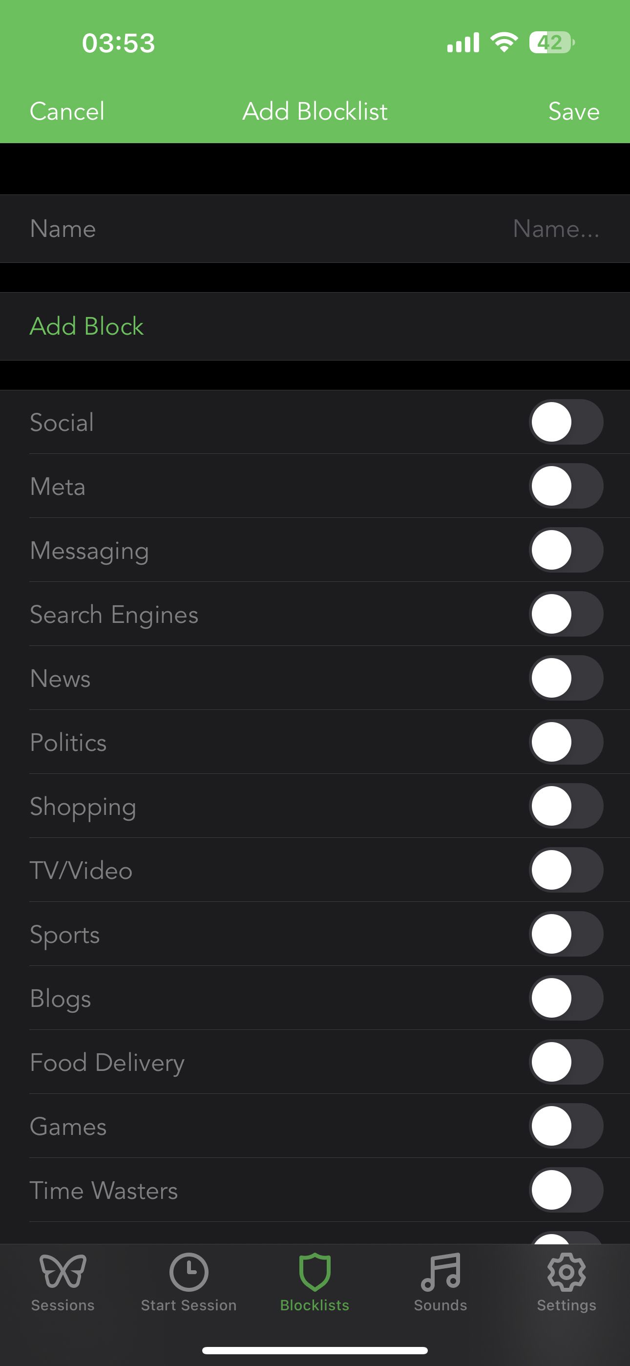 Добавление сайтов в блок-лист на iOS