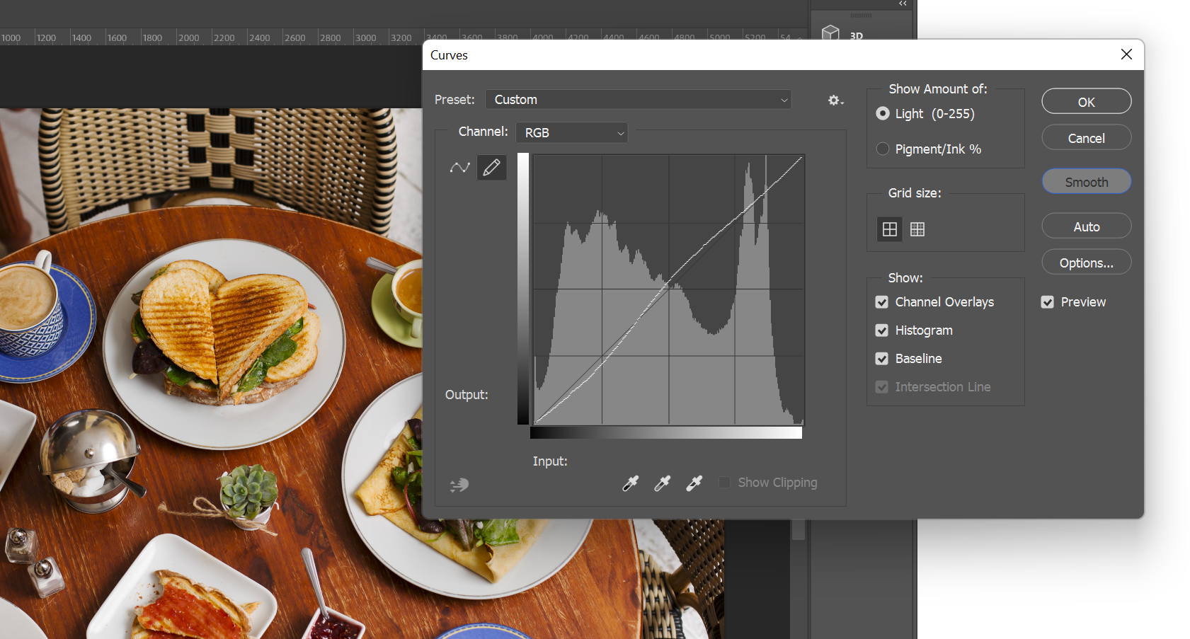 Результат использования функции сглаживания.
