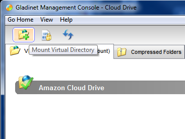 Папка Amazon Cloud Drive в Gladinet и создание ярлыка