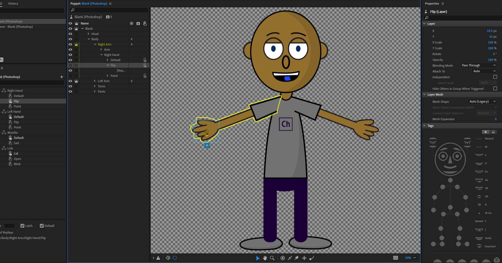 Как создать куклу в Photoshop для Character Animator