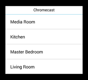 Выбор доступного устройства Chromecast в ES File Explorer