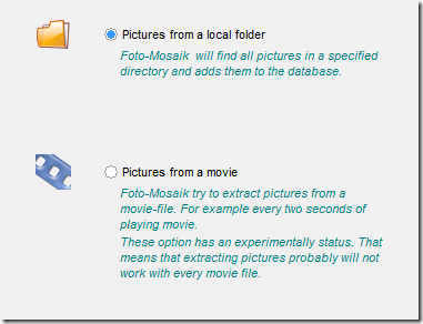 параметры добавления фотографий