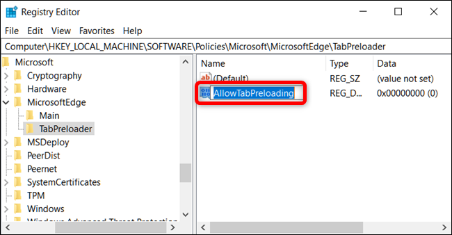 Создание AllowTabPreloading