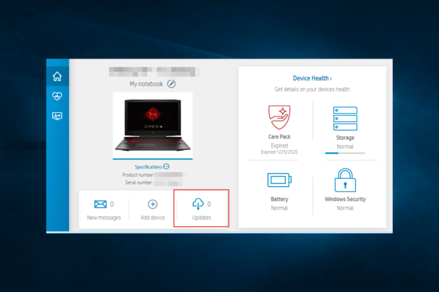 Как обновить BIOS через HP Support Assistant