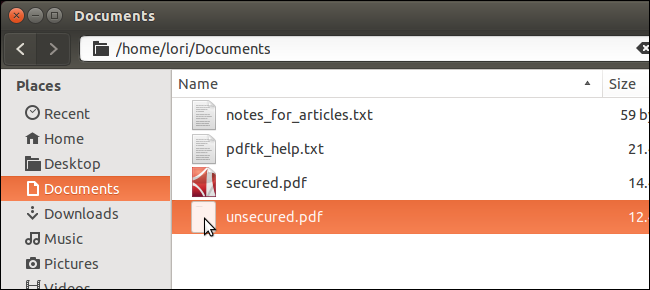 Открытый незащищённый PDF в Evince