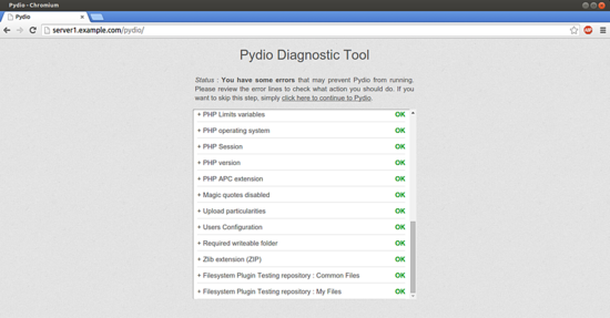 Установка Pydio 6 на Ubuntu 14.10