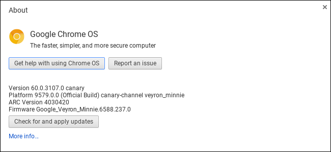 Перейти на Chrome OS Canary и вернуться на Stable