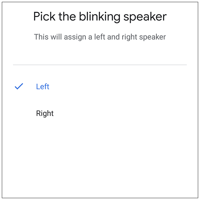 Выбор, будет ли мигающая колонка левой или правой в паре