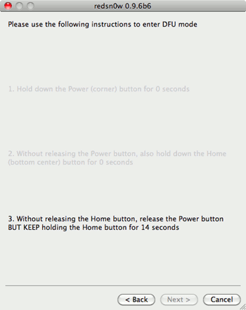 Инструкция по входу в DFU, шаг 3