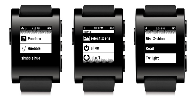 Simbble Hue: список сцен на Pebble
