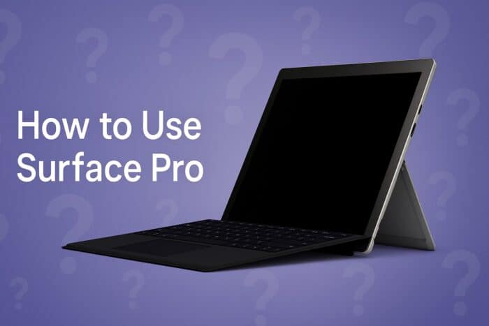 Microsoft Surface Pro на столе с Type Cover и пером