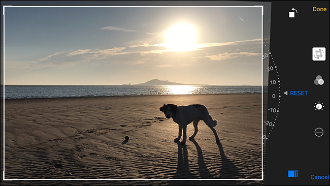 Обрезка и исправленная линия горизонта