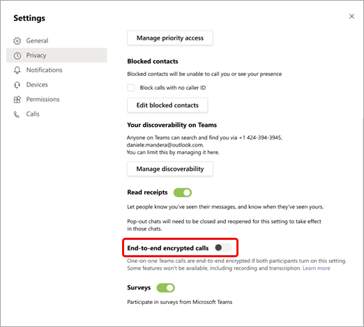 Политики расширенного шифрования в админ‑центре Teams