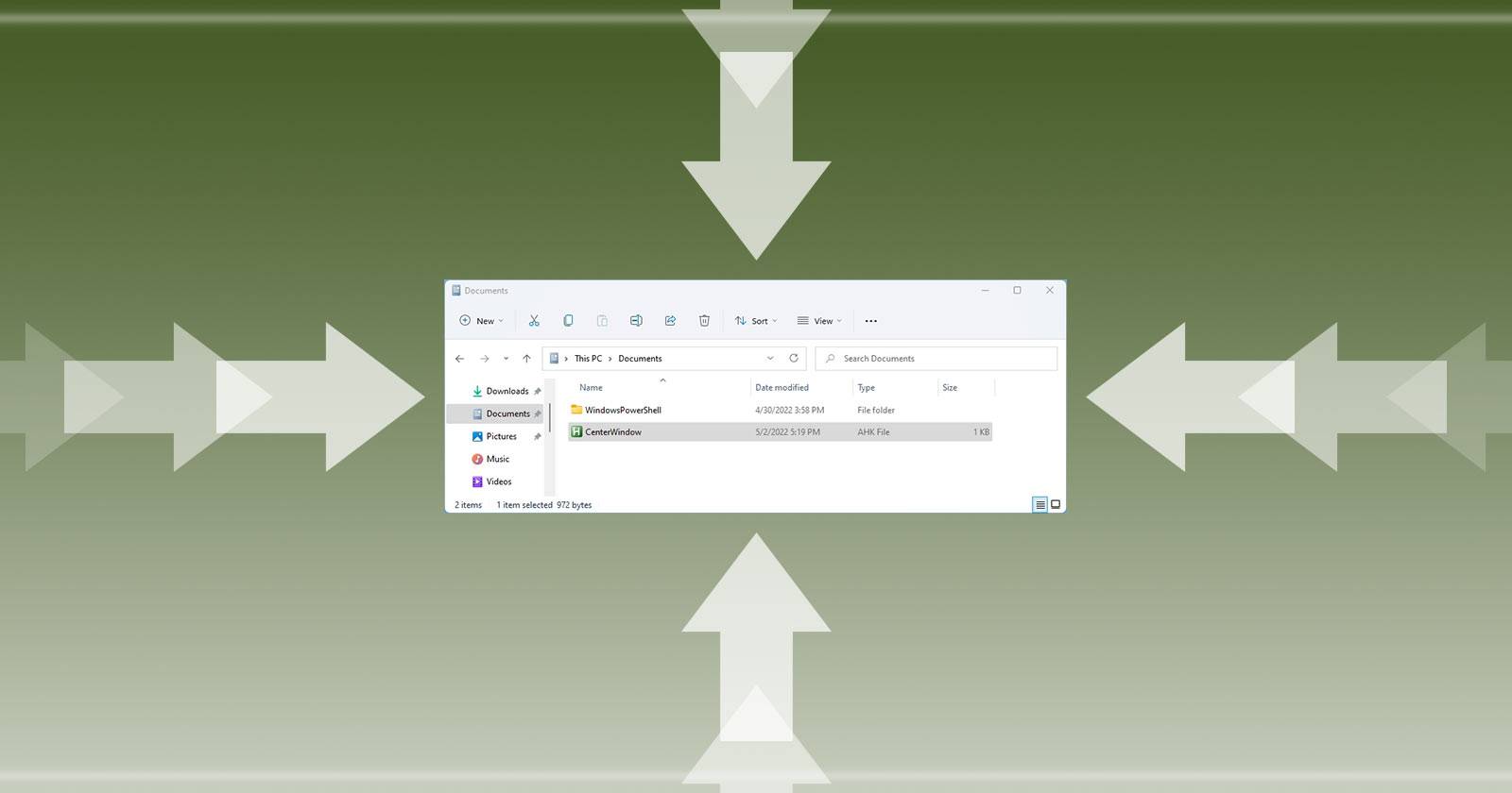 Центрирование окна в Windows с AutoHotKey
