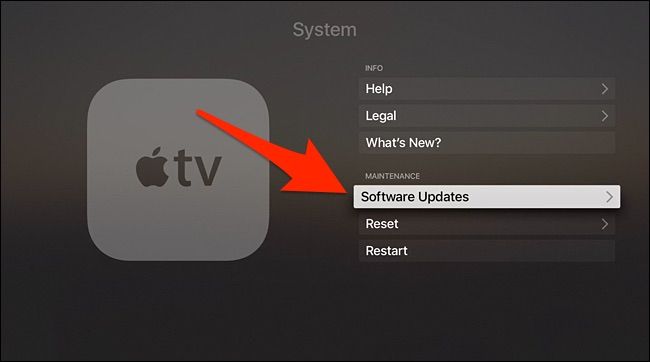 Экран «Обновление ПО» с информацией о текущей версии и опцией обновления