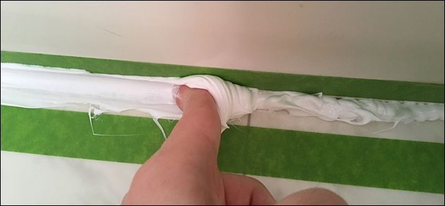 Готовый ровный шов после снятия ленты