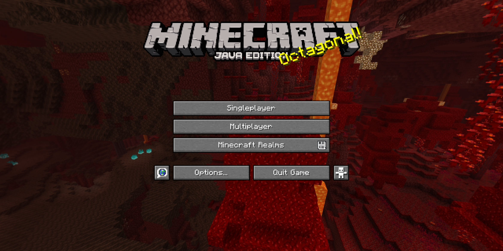 Главный экран Minecraft