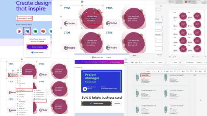 Шаблон визитки в Word — готовый дизайн и печать