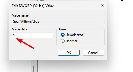Редактирование ScanWithAntiVirus в реестре