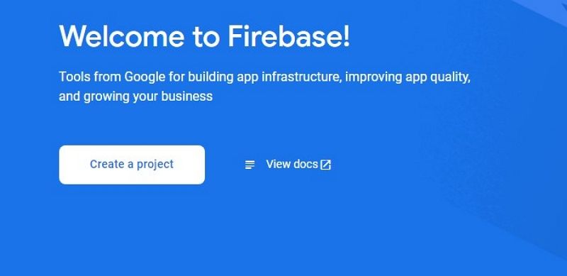 Firebase new Project settings