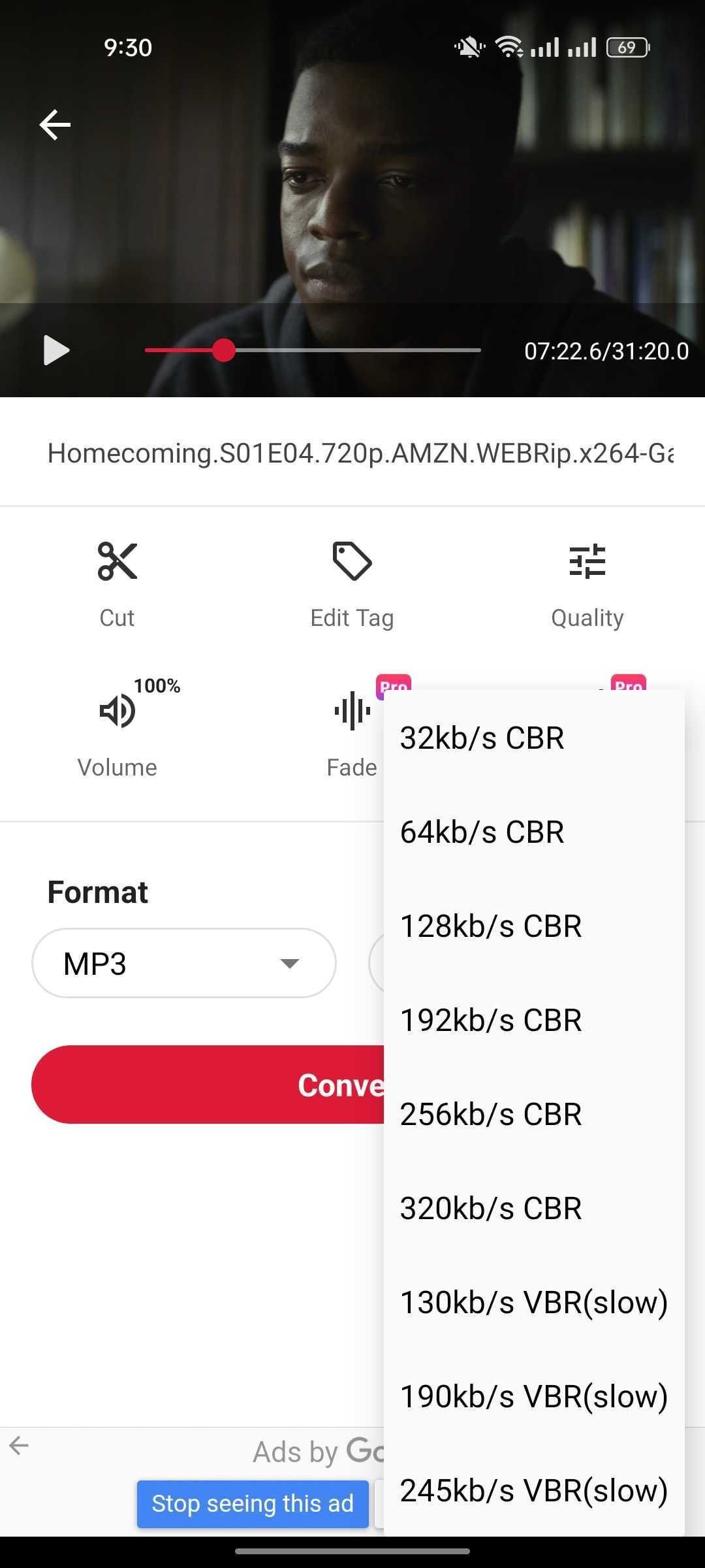 Параметры битрейта при конвертации видео