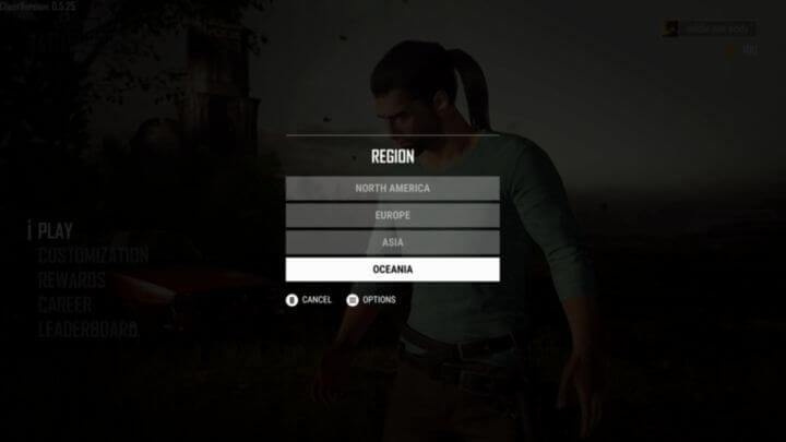 Смена региона в PUBG для устранения Matchmaking failed