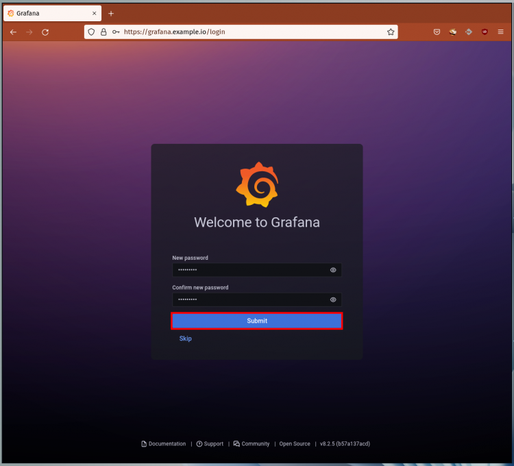 Смена пароля в Grafana