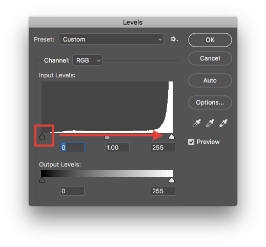 Уровни в Photoshop: пример работы с контрастом